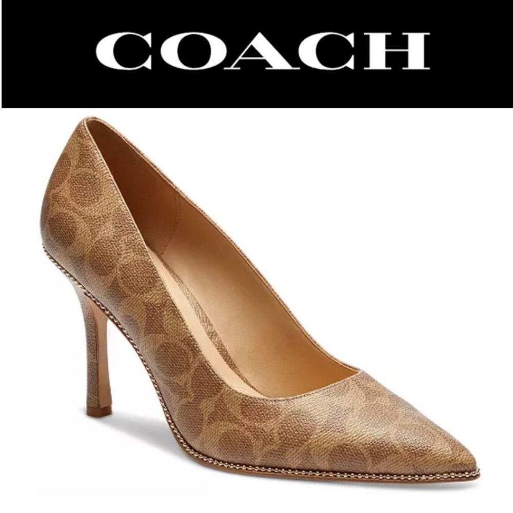 1BS: COACH Waverly Pump w/Beaded Trim w/Full Inclusion, EUC
